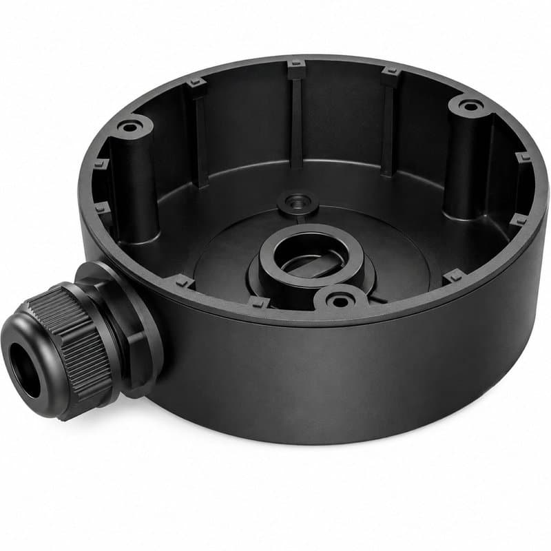 Hikvision DS-1280ZJ-TR13-B Aluminum Junction Box for Turret Cameras Black thumbnail 2