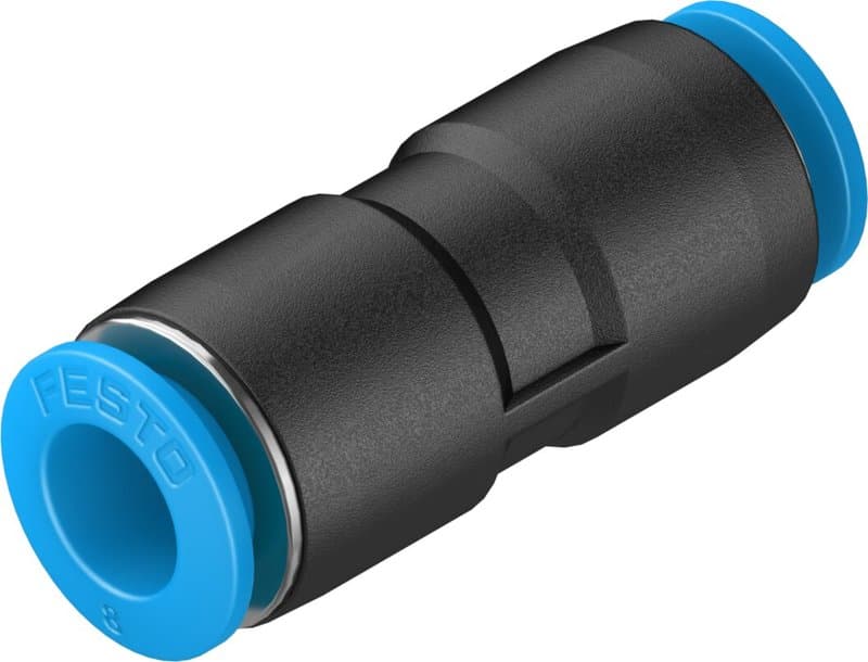 Festo QS-8-50 Push-In Pneumatic Connector 8mm Tube 1/2 Inch Thread thumbnail 2