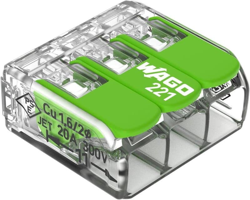 WAGO 221-423 Lever Connector 3 Port Compact Splicing Connector 50 Pack thumbnail 4