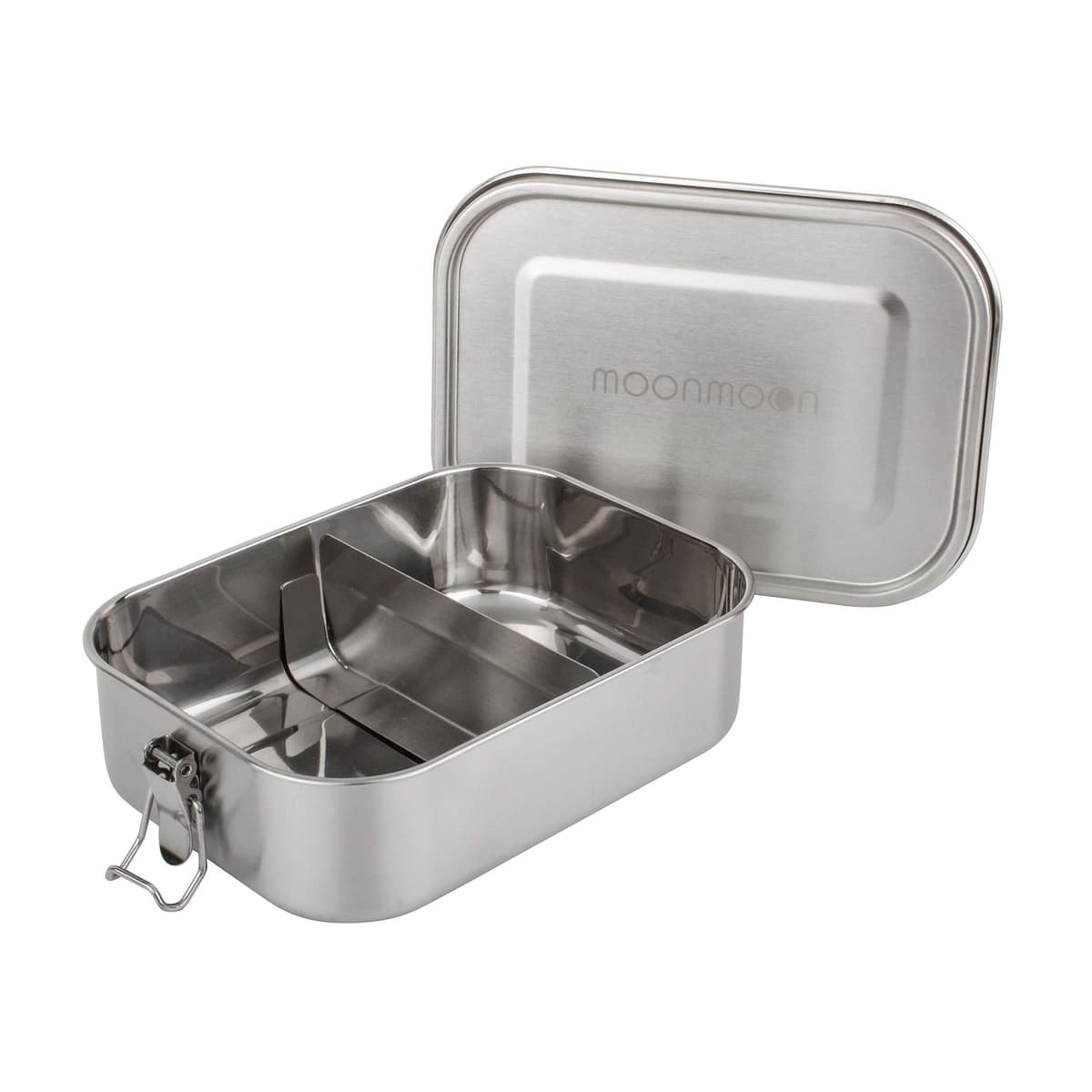 Moonmoon Stainless Steel Lunch Box | 1.2L Leakproof Bento Box with Divider, Eco-Friendly & Reusable