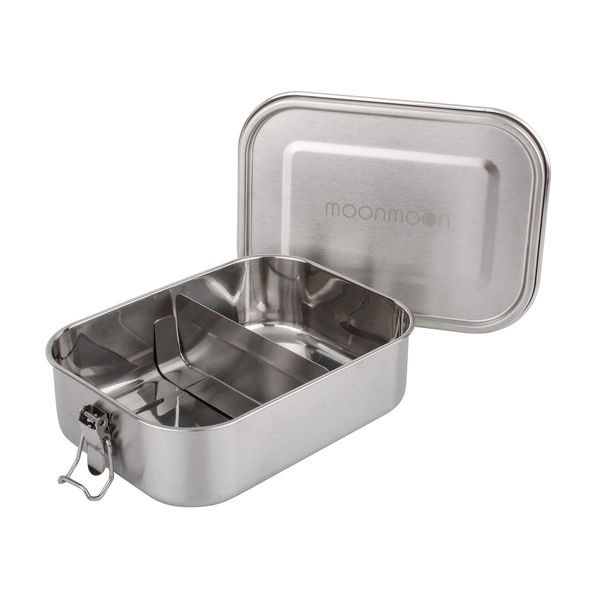 Moonmoon Stainless Steel Lunch Box | 1.2L Leakproof Bento Box with Divider, Eco-Friendly & Reusable