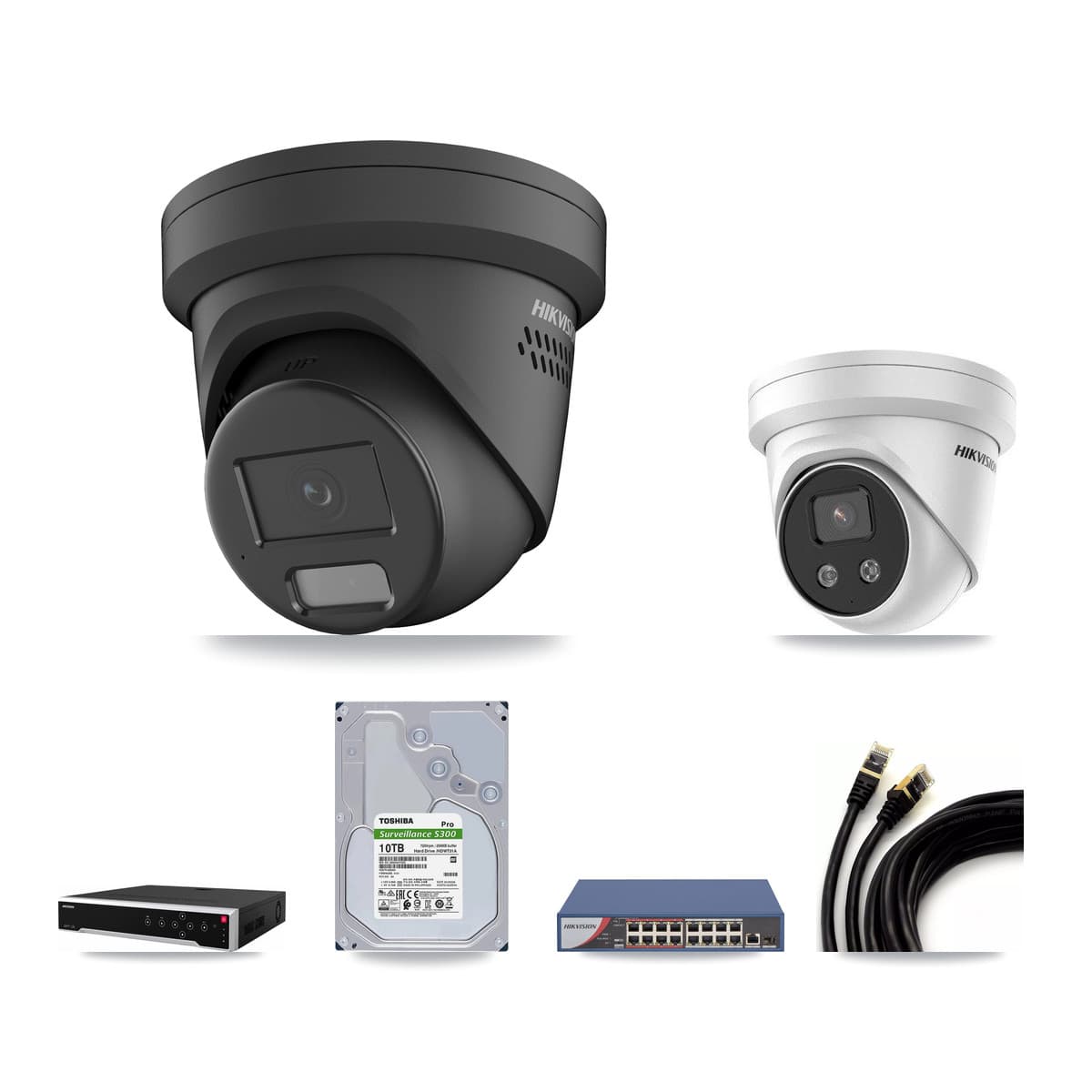 Hikvision 32-Channel 4MP – 5MP CCTV Kit — 16 4MP + 16 5MP Turret Cameras + 4× 10TB Recording - Image 1
