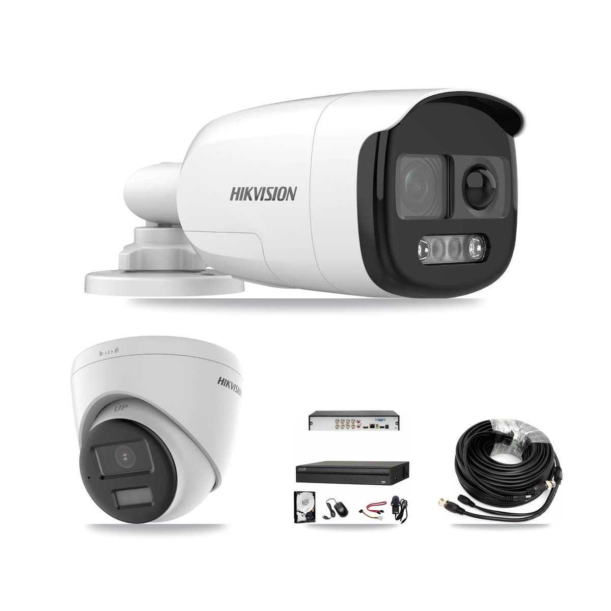Hikvision & Dahua 8-Channel 5MP – 4K CCTV Kit — 4 5MP Bullet + 1 4K Turret Cameras + 8TB Recording (XVR-3108AD Recorder) - Image 1