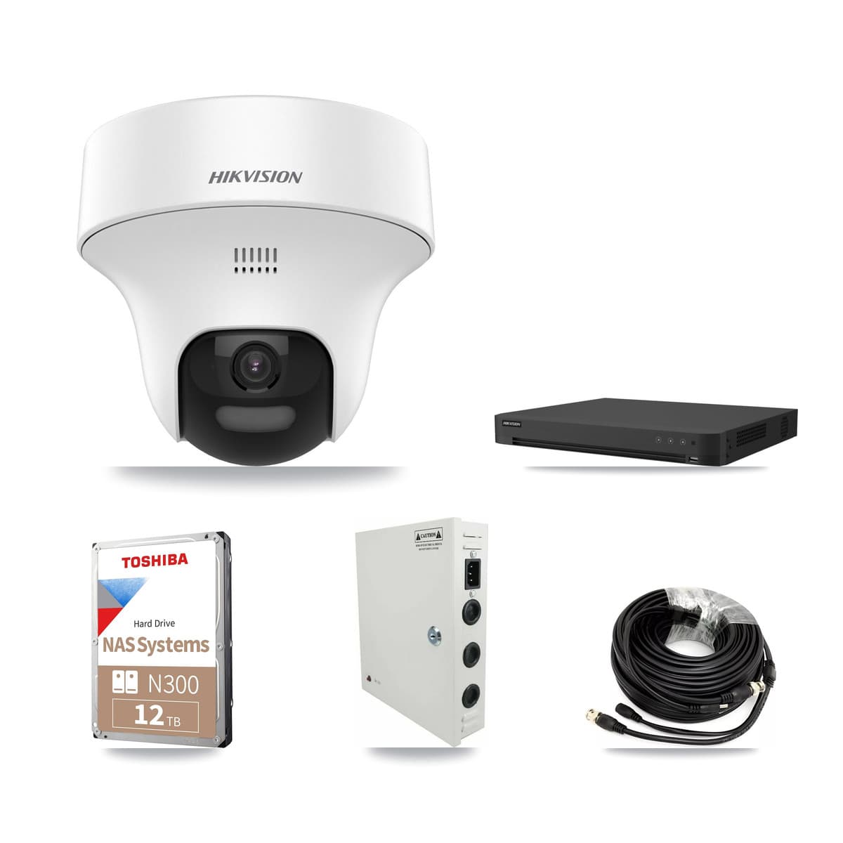 Hikvision 32-Channel 5MP CCTV Kit — 16 DS-2CE70K0T Turret Cameras + 2× 12TB Recording - Image 1