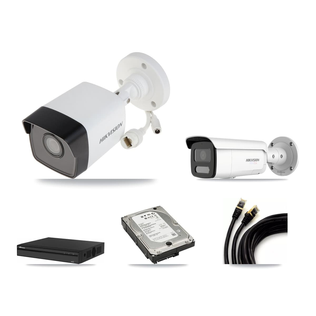 Hikvision & Prolux 4-Channel 5MP – 4K CCTV Kit — 2 5MP + 1 4K Bullet Cameras + 5TB Recording - Image 1