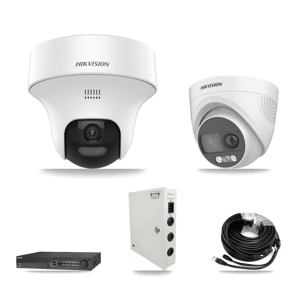 Hikvision 32-Channel 5MP CCTV Kit — 24 DS-2CE70K0T + 1 DS-2CE72KF3T Turret Cameras + 4× 8TB Recording - Image 1