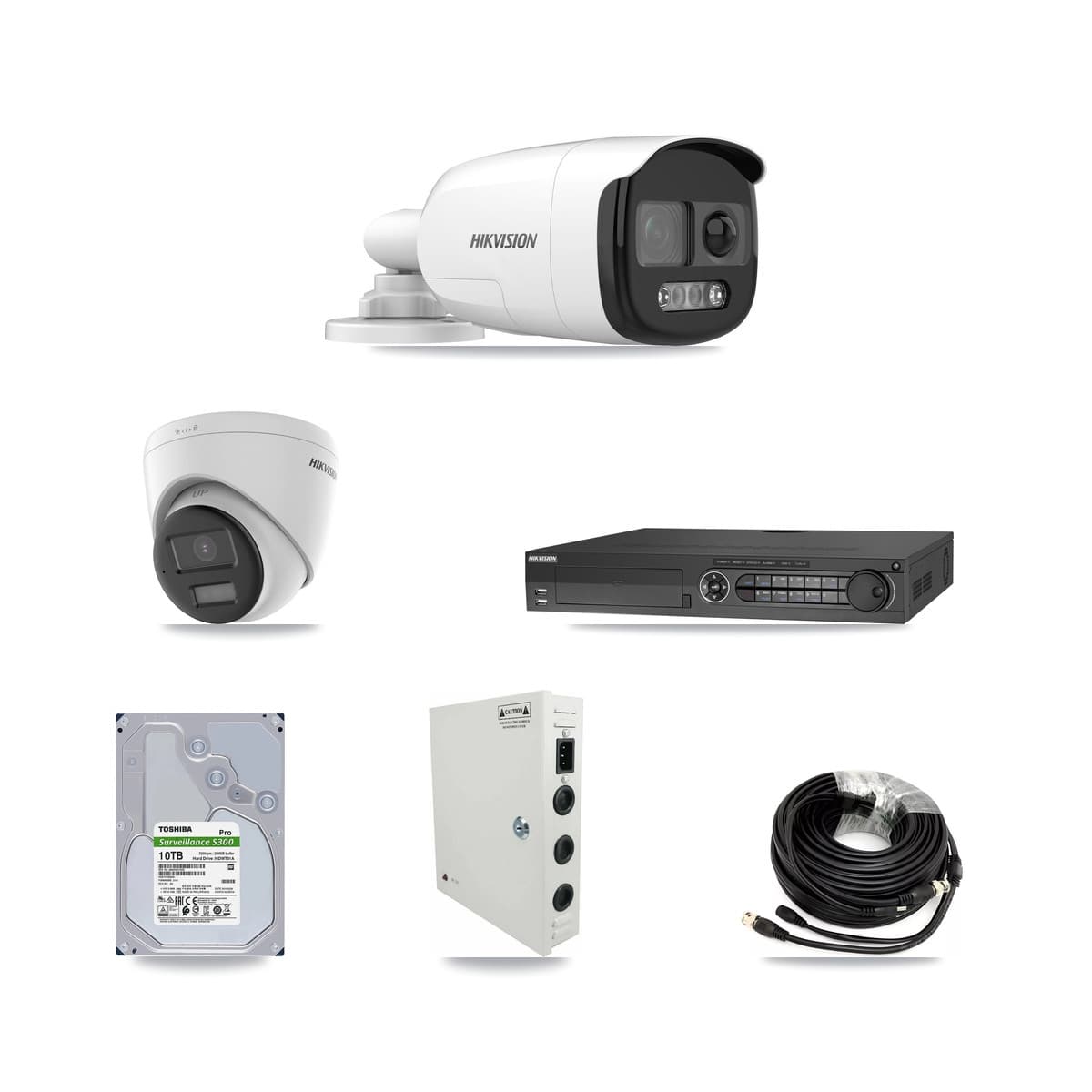 Hikvision 32-Channel 5MP – 4K CCTV Kit — 16 5MP Bullet + 8 4K Turret Cameras + 4× 10TB Recording - Image 1