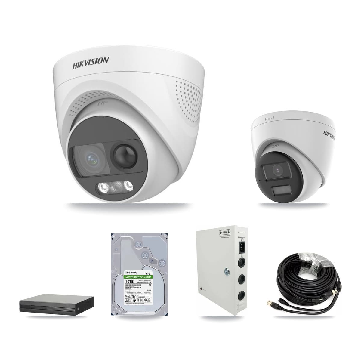 Hikvision 16-Channel 5MP CCTV Kit — 5 DS-2CE72KF3T + 5 DS-2CE78K0T Turret Cameras + 10TB Recording - Image 1