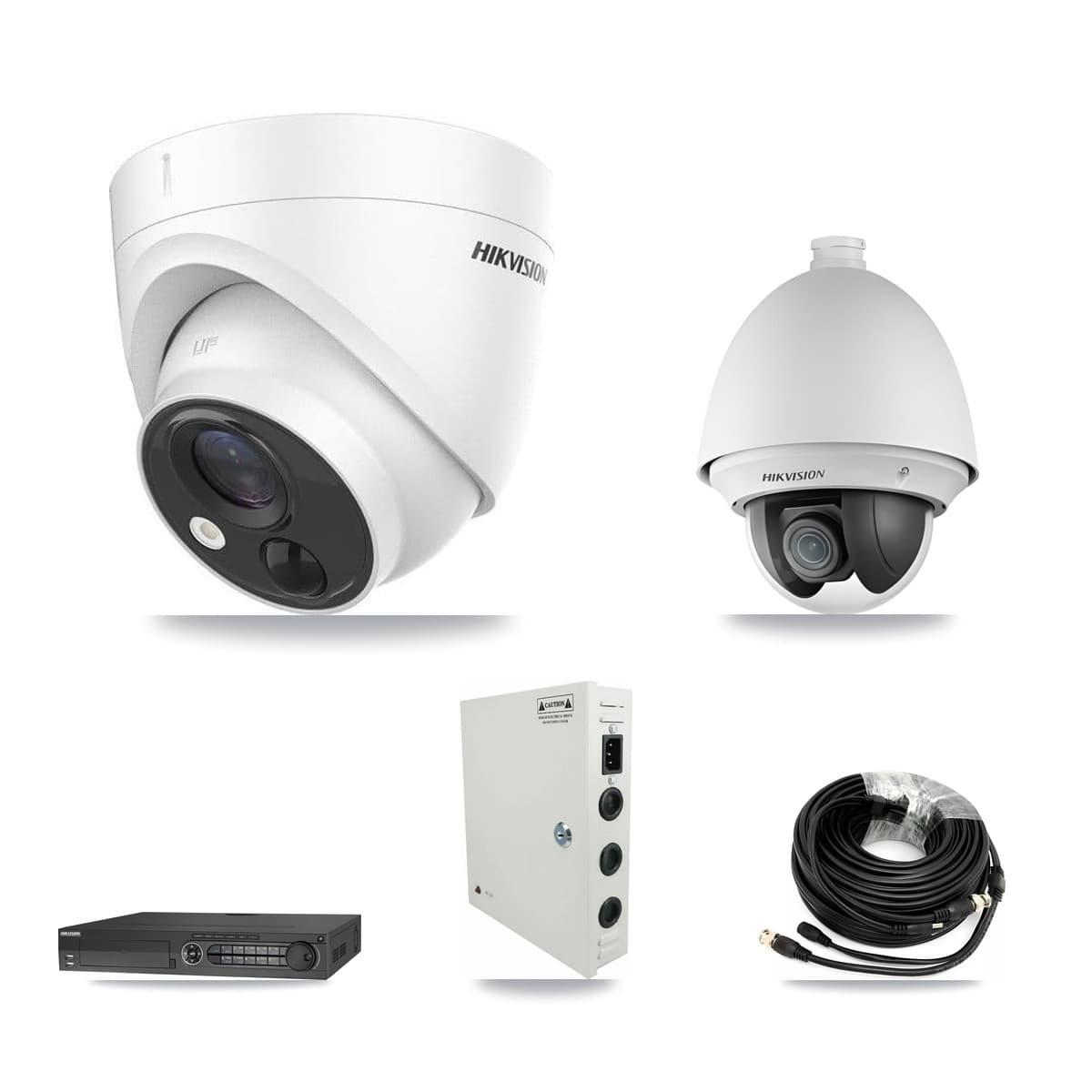 Hikvision 32-Channel 2MP – 5MP CCTV Kit — 1 DS-2AE4225T 2MP PTZ + 17 DS-2CE71H0T 5MP Turret Cameras + 3× 8TB Recording - Image 1