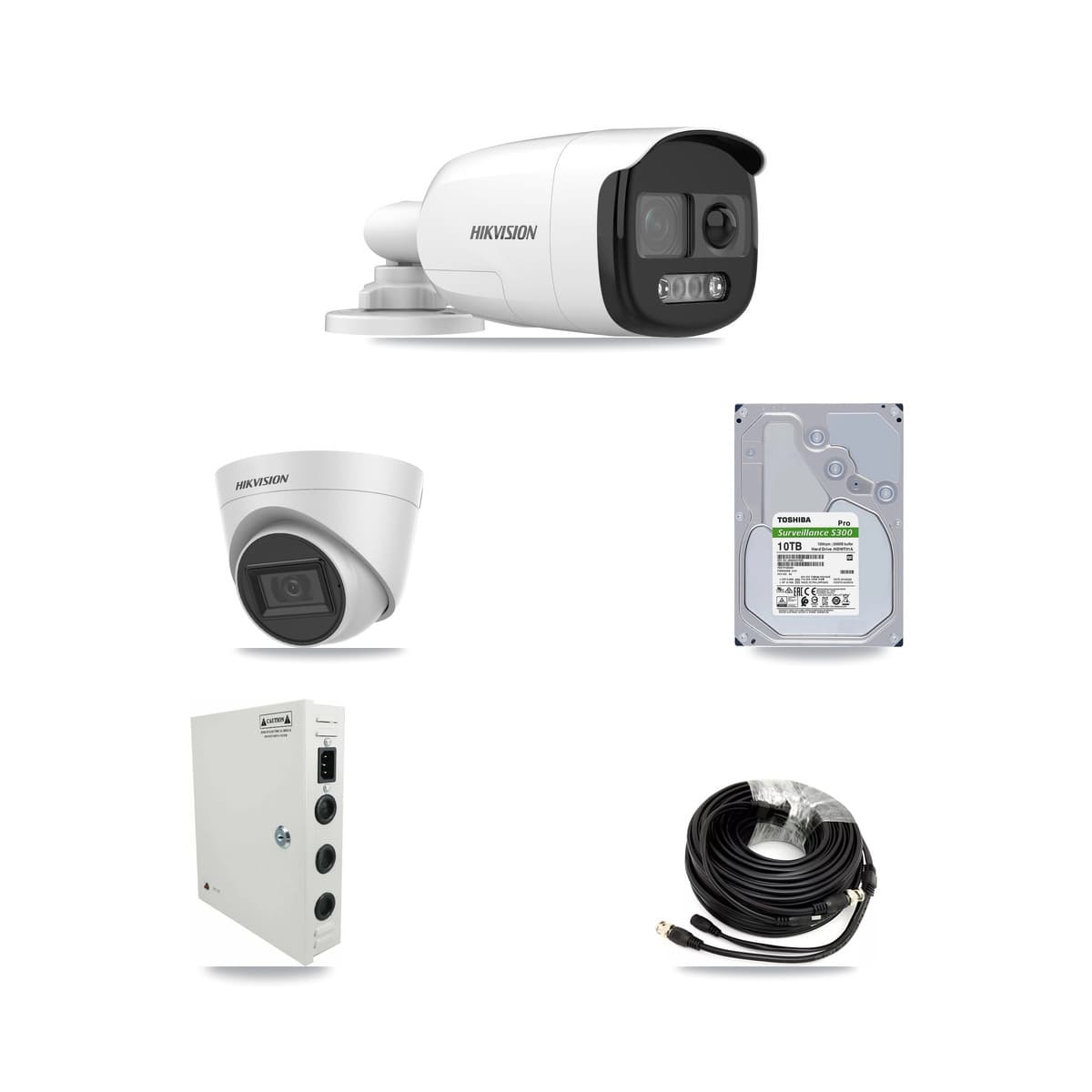 Hikvision 32-Channel 5MP CCTV Kit — 16 Bullet + 7 White Turret Cameras + 3× 10TB Recording - Image 1