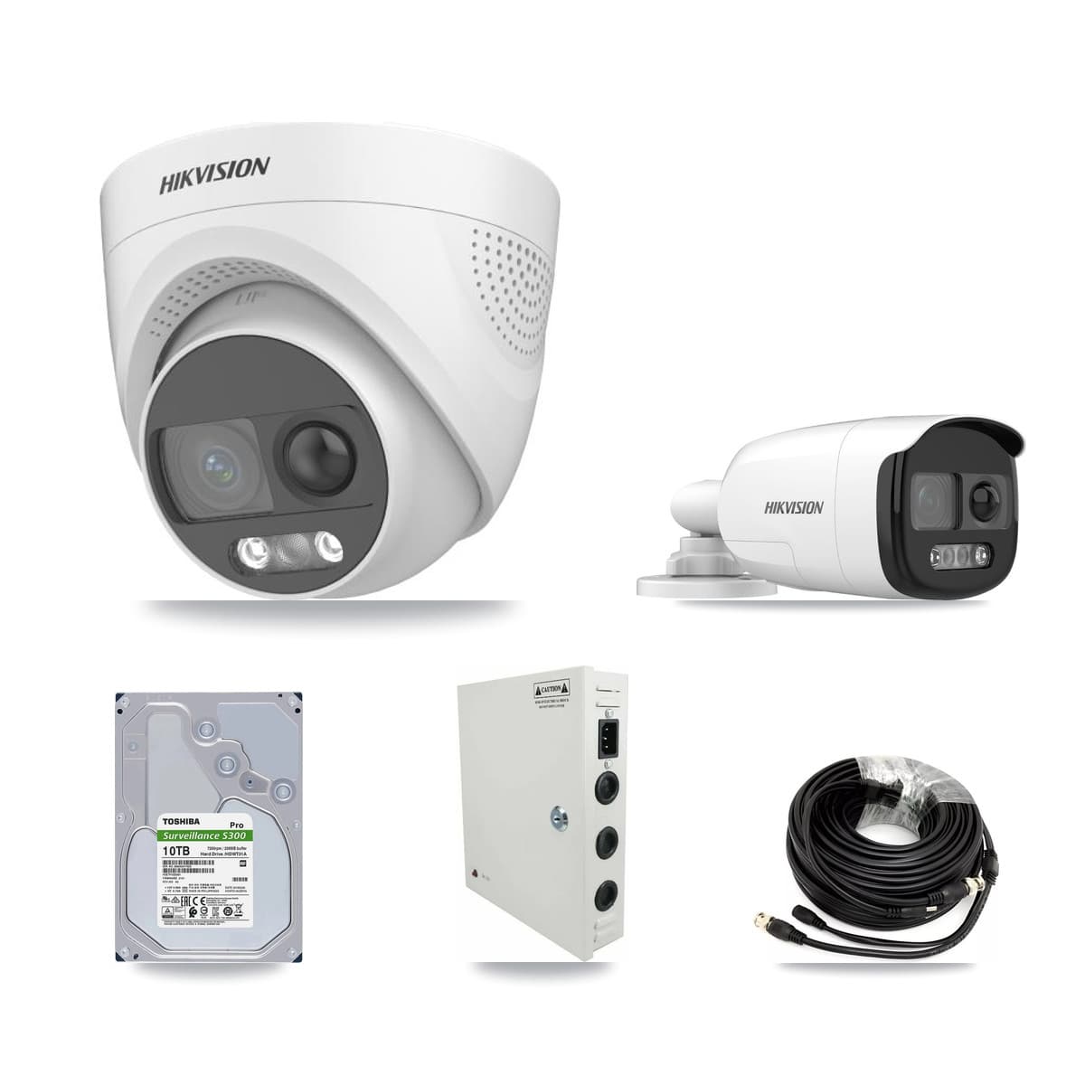 Hikvision 32-Channel 5MP CCTV Kit — 7 DS-2CE12KF3T Bullet + 16 DS-2CE72KF3T Turret Cameras + 3× 10TB Recording (IDS-7332HUHI Recorder) - Image 1