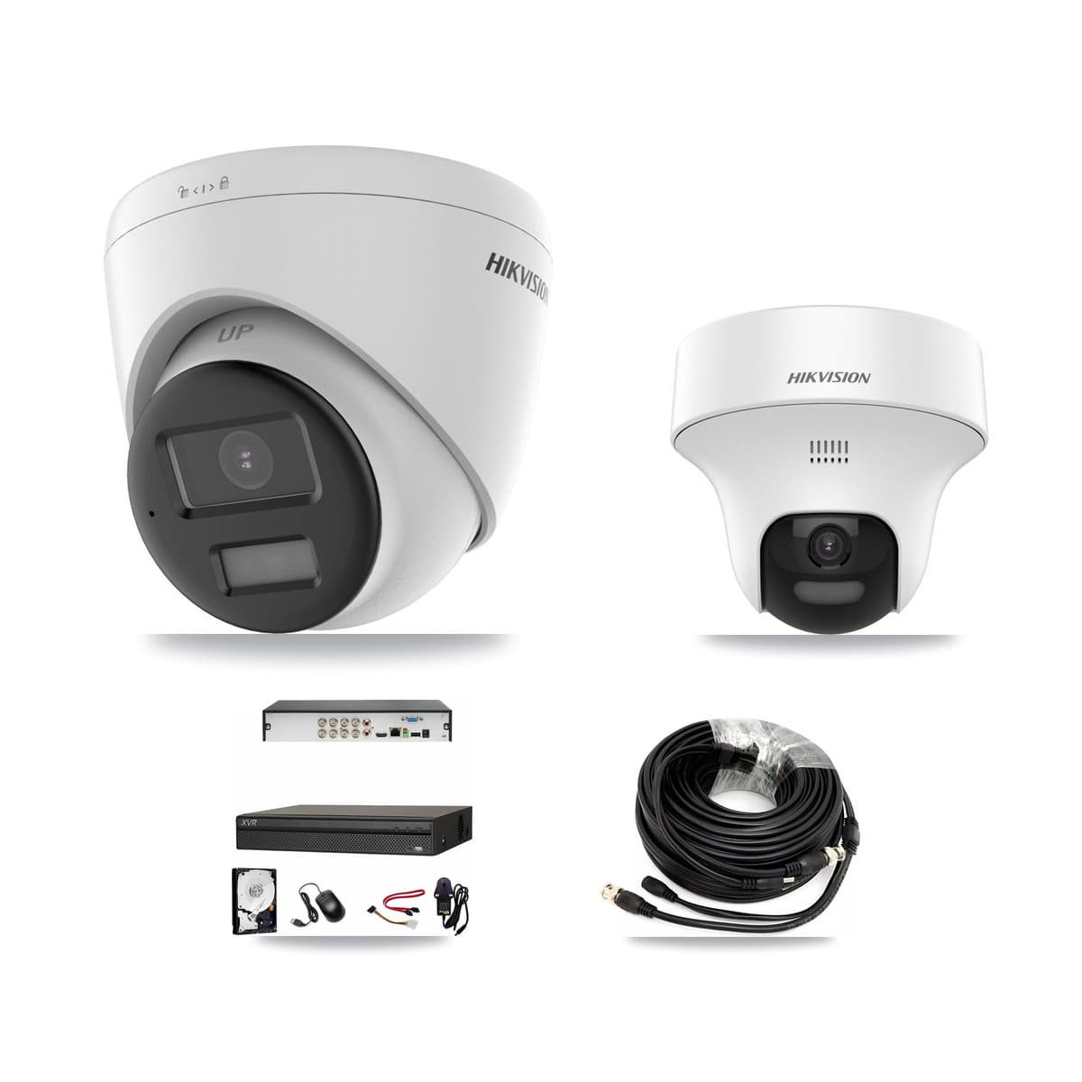 Hikvision & Dahua 8-Channel 5MP CCTV Kit — 1 DS-2CE70K0T + 5 DS-2CE78K0T Turret Cameras + 8TB Recording - Image 1