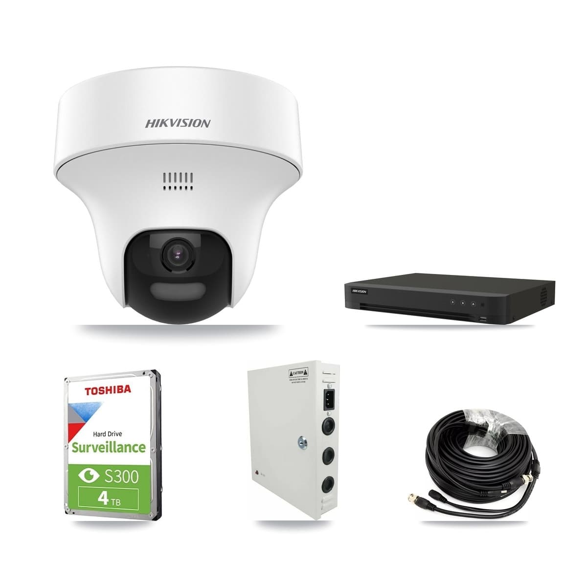 Hikvision 16-Channel 5MP CCTV Kit — 12 Turret Cameras + 4TB Recording (IDS-7216HQHI Recorder) - Image 1
