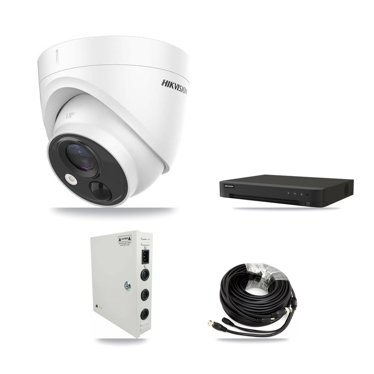 Hikvision 16-Channel 5MP CCTV Kit — 9 DS-2CE71H0T Turret Cameras + 8TB Recording (IDS-7216HQHI Recorder) - Image 1