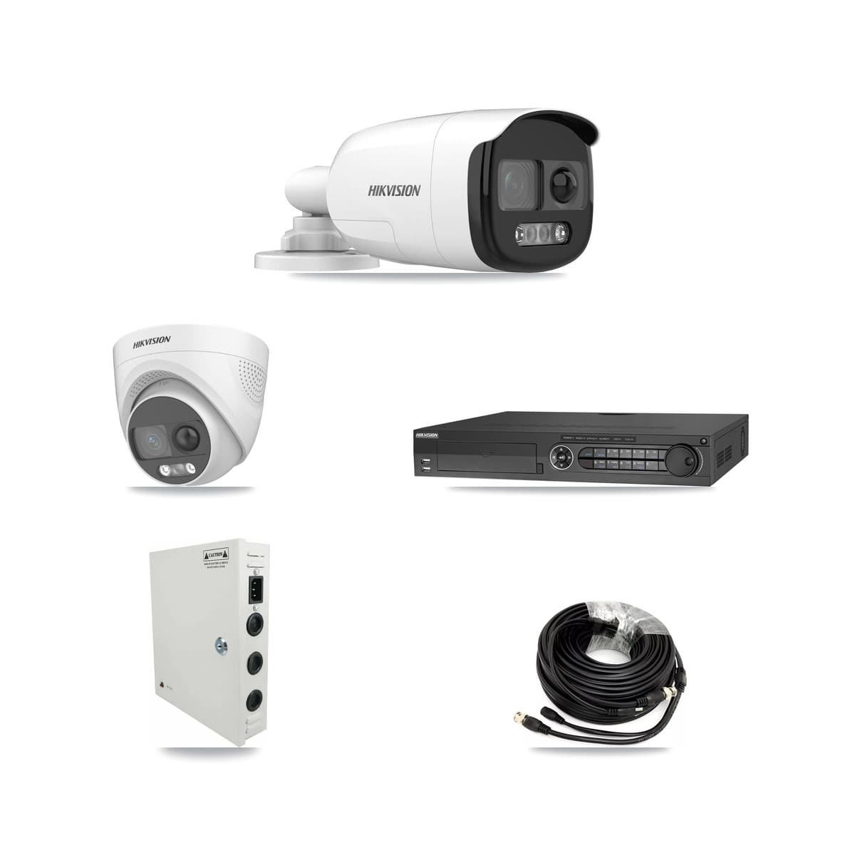 Hikvision 32-Channel 5MP CCTV Kit — 12 DS-2CE12KF3T Bullet + 12 DS-2CE72KF3T Turret Cameras + 8TB Recording (IDS-7332HUHI Recorder) - Image 1