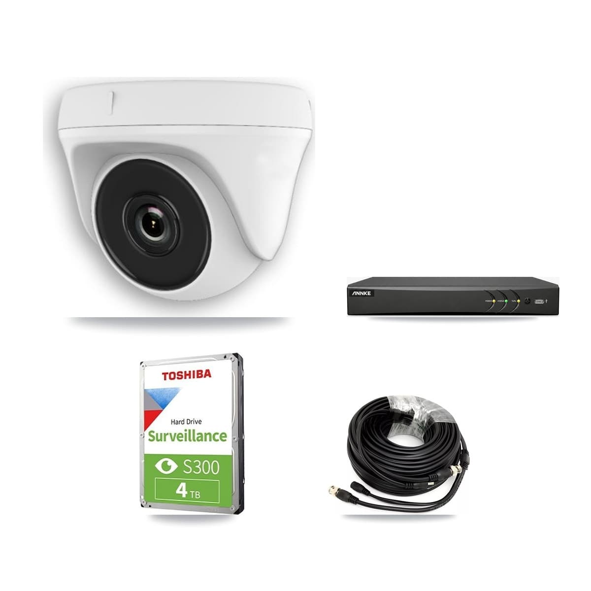 ANNKE 4-Channel 2MP CCTV Kit — 4 Dome Cameras + 4TB Recording - Image 1