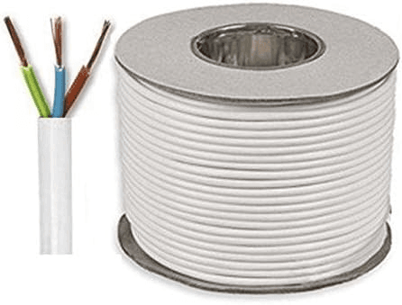 White 3183Y 3 Core 1.5mm PVC Flexible Cable - 16A, 100M Length