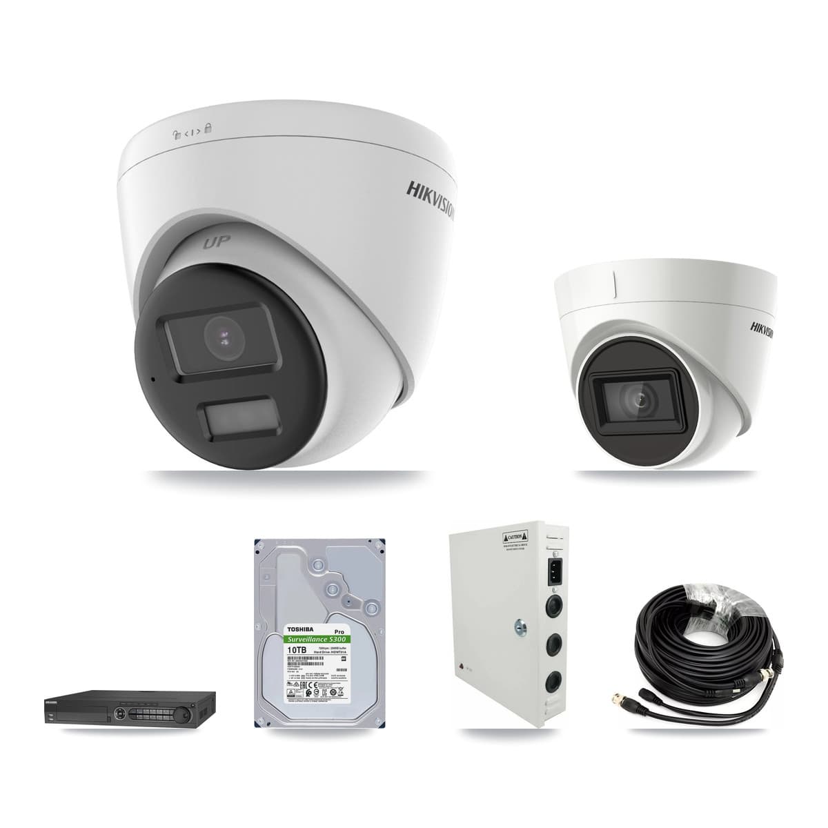Hikvision 32-Channel 4K CCTV Kit — 8 DS-2CE78U0T + 8 DS-2CE78U1T Turret Cameras + 10TB Recording - Image 1