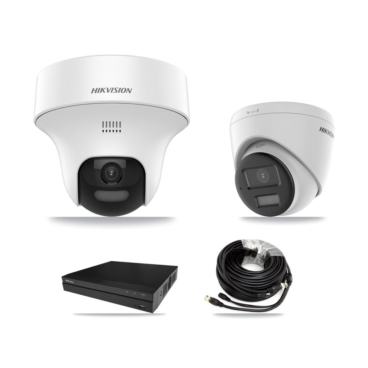 Hikvision & Prolux 8-Channel 5MP CCTV Kit — 4 DS-2CE70K0T + 2 DS-2CE78K0T Turret Cameras + 8TB Recording - Image 1