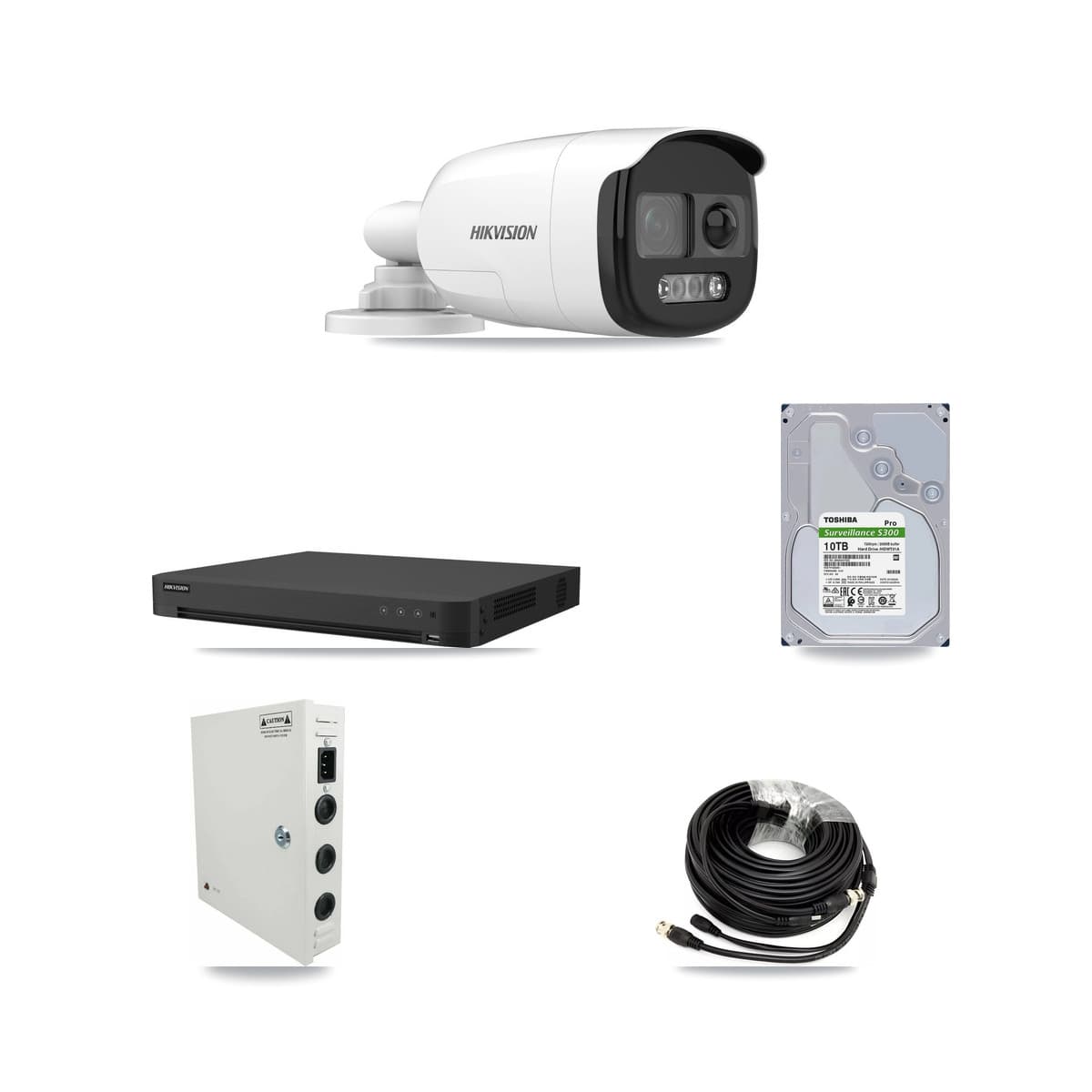 Hikvision 16-Channel 5MP CCTV Kit — 16 DS-2CE12KF3T Bullet Cameras + 10TB Recording (IDS-7216HUHI Recorder) - Image 1