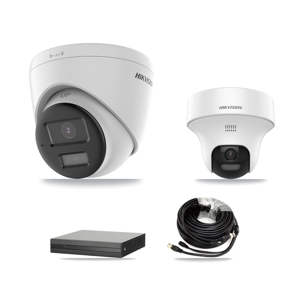 Hikvision 8-Channel 5MP CCTV Kit — 1 DS-2CE70K0T-PTLTS + 5 DS-2CE78K0T-LPTS Turret Cameras + 8TB Recording (XVR-3108HS-5MP-LITE Recorder) - Image 1