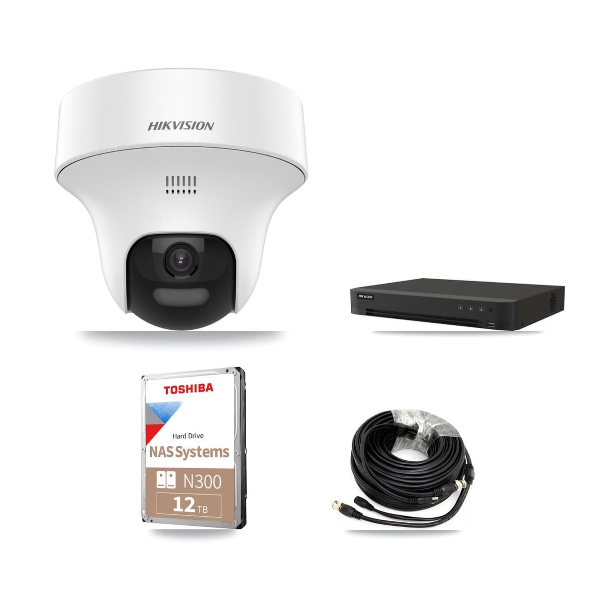 Hikvision 8-Channel 5MP CCTV Kit — 8 DS-2CE70K0T Turret Cameras + 12TB Recording - Image 1