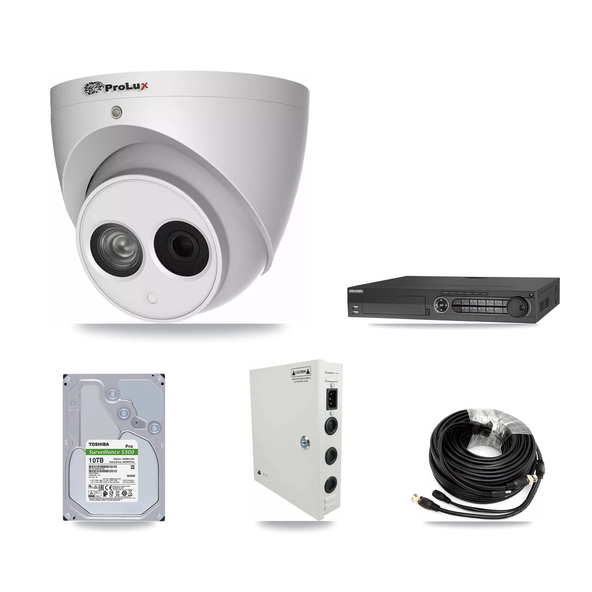 Prolux & Hikvision 32-Channel 4MP CCTV Kit — 32 Turret Cameras + 4× 10TB Recording (IDS-7332HUHI Recorder) - Image 1
