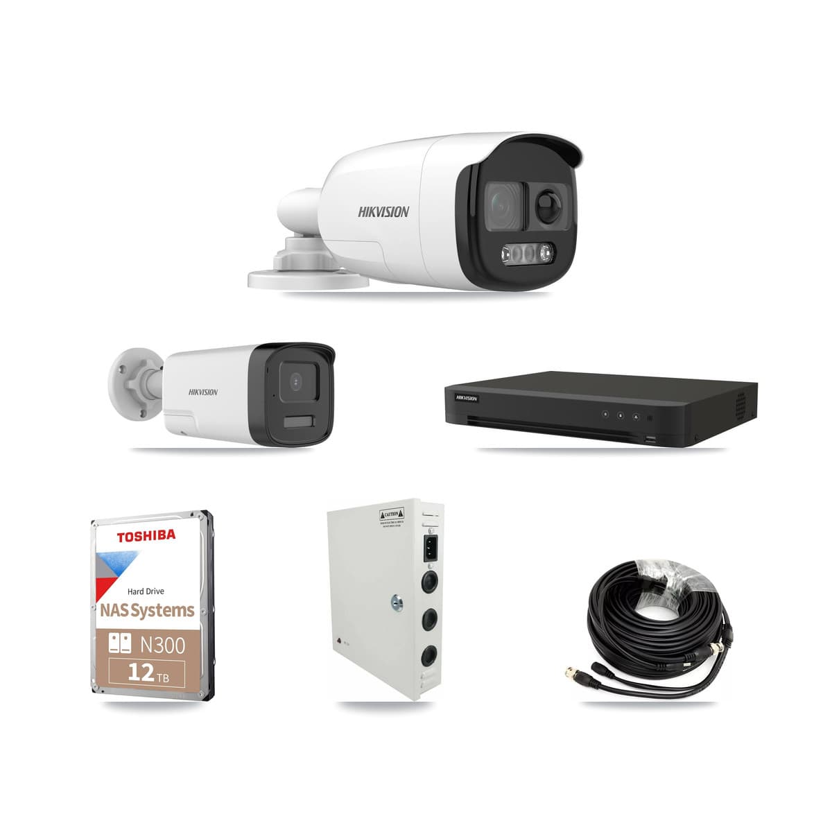 Hikvision 16-Channel 5MP CCTV Kit — 9 DS-2CE12KF3T + 4 DS-2CE17K0T Bullet Cameras + 12TB Recording - Image 1