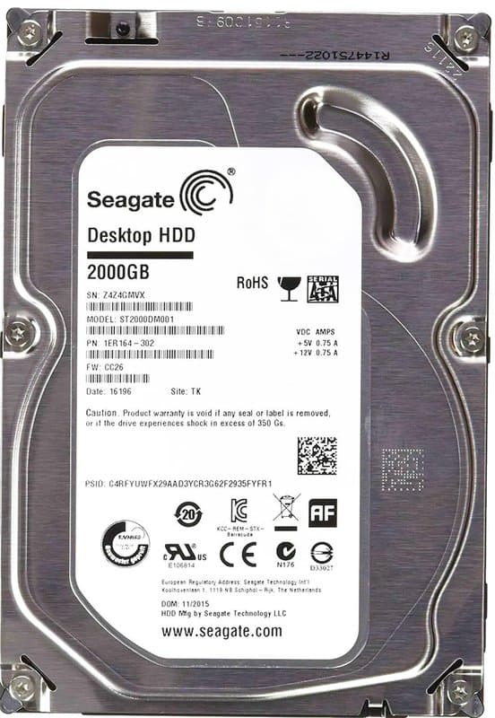 Seagate 2TB - HDD 3.5" SATA Hard Drives – Free Installation with Any CCTV Kit or Package -Ideal for 24/7 continuous recording