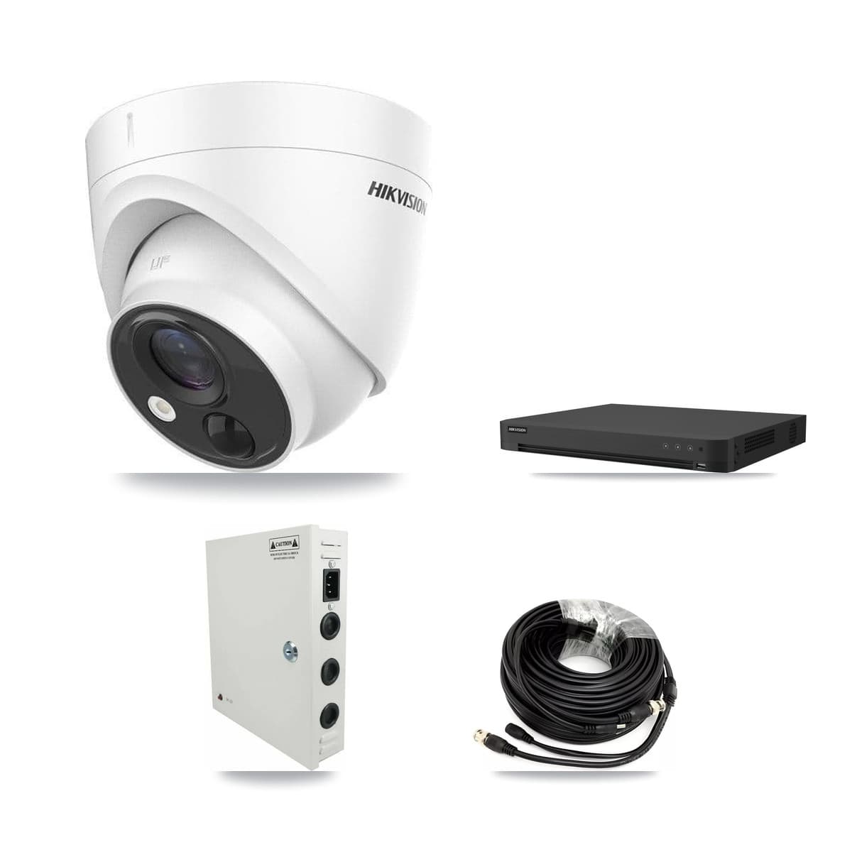 Hikvision 16-Channel 5MP CCTV Kit — 10 DS-2CE71H0T Turret Cameras + 8TB Recording (IDS-7216HUHI Recorder) - Image 1