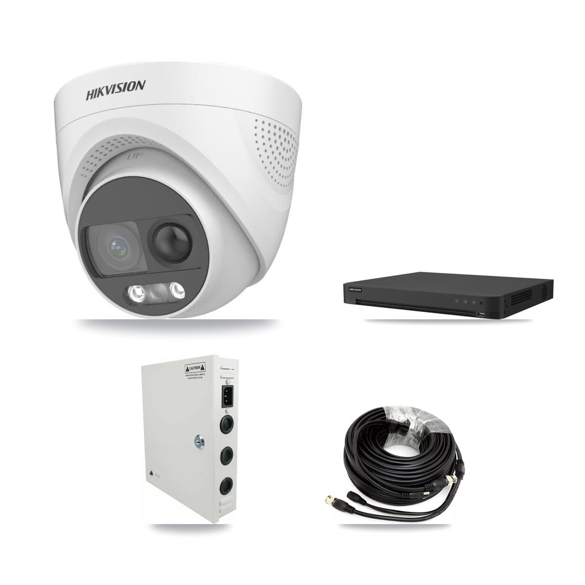 Hikvision 16-Channel 5MP CCTV Kit — 9 DS-2CE72KF3T Turret Cameras + 8TB Recording (IDS-7216HUHI Recorder) - Image 1
