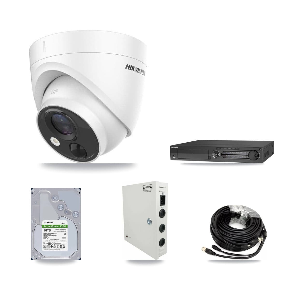 Hikvision 32-Channel 5MP CCTV Kit — 12 DS-2CE71H0T Turret Cameras + 10TB Recording - Image 1