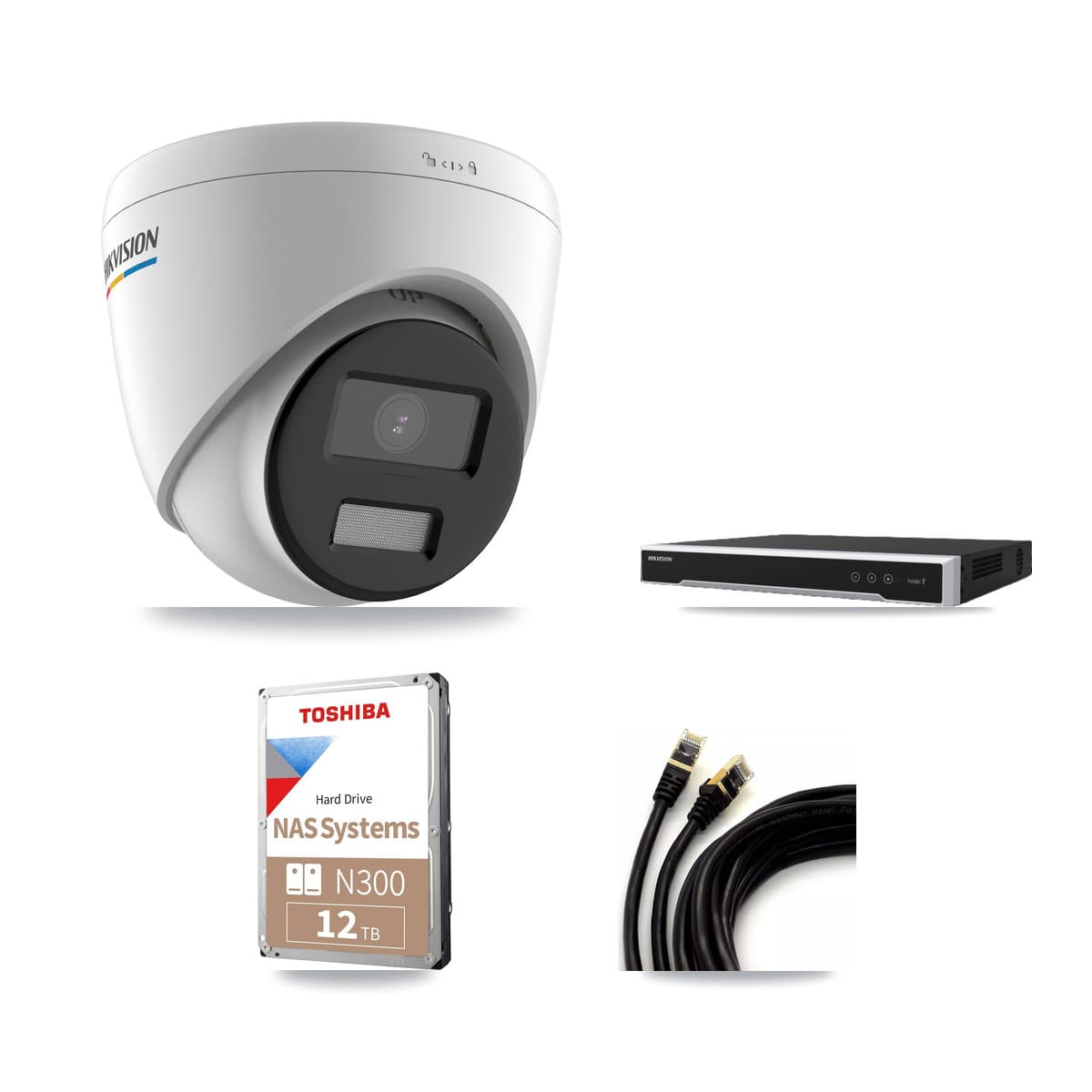 Hikvision 16-Channel 2MP CCTV Kit — 16 Turret Cameras + 12TB Recording - Image 1