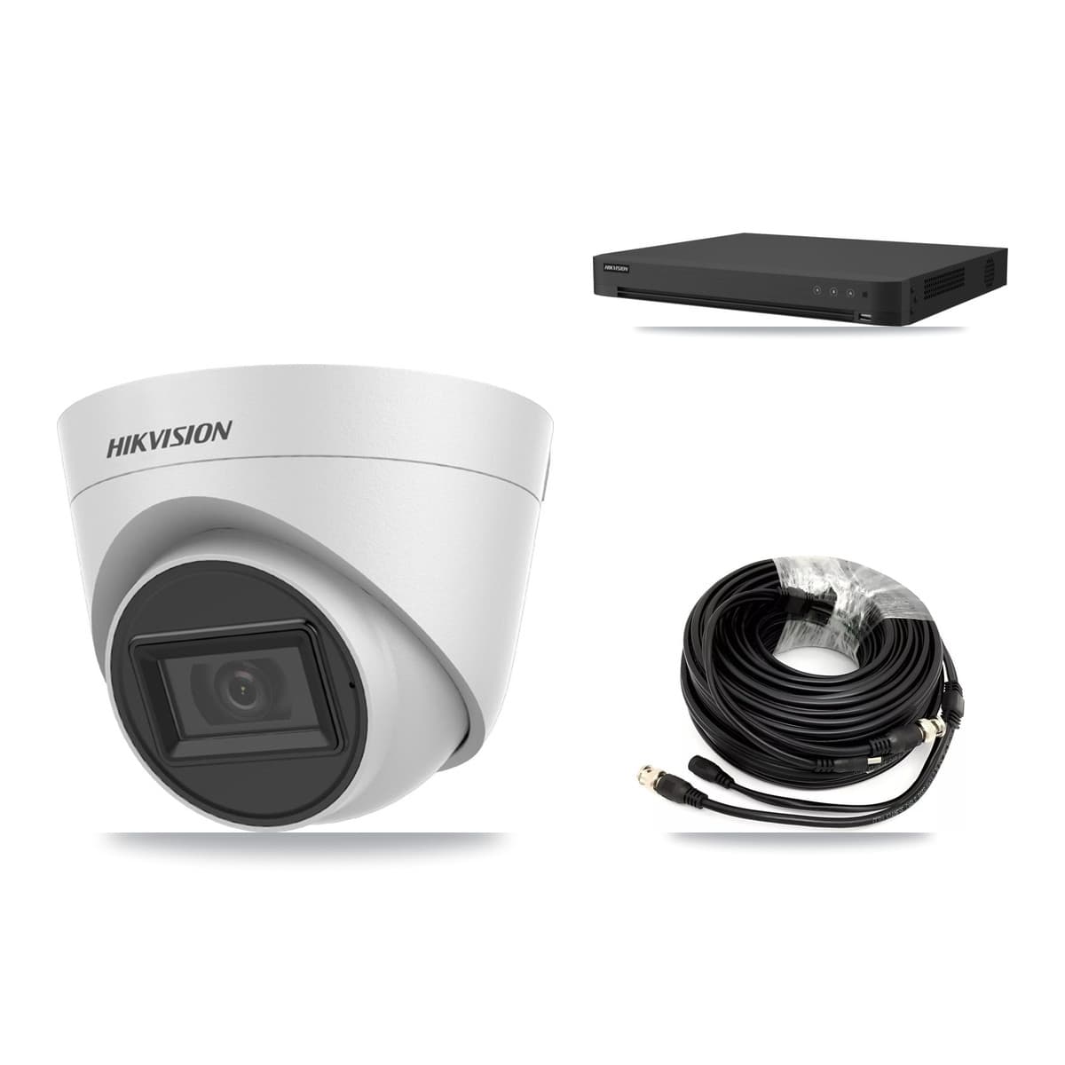 Hikvision 32-Channel 5MP CCTV Kit — 4 White Turret Cameras + 8TB Recording - Image 1