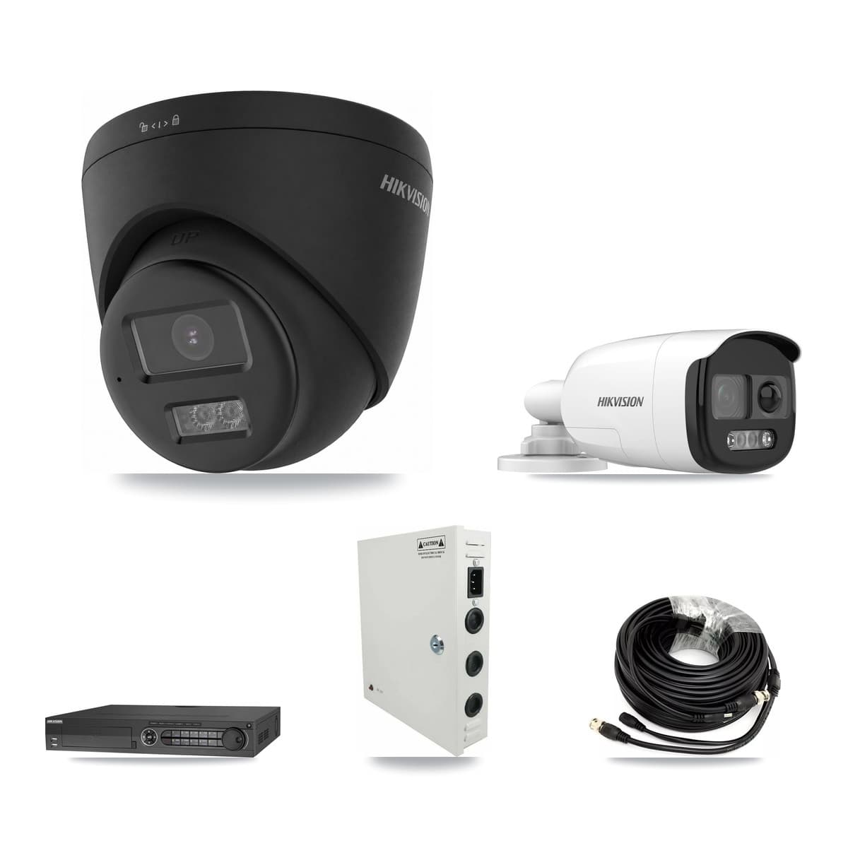 Hikvision 32-Channel 5MP – 4K CCTV Kit — 10 5MP Bullet + 20 Black 4K Turret Cameras + 2× 8TB Recording - Image 1