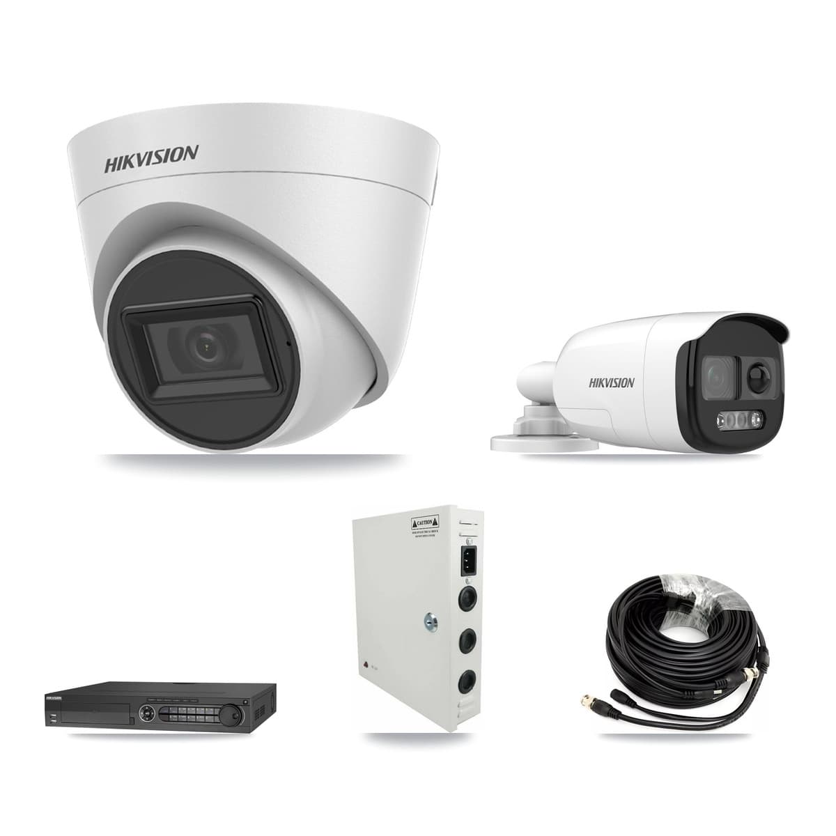 Hikvision 32-Channel 5MP CCTV Kit — 8 Bullet + 17 White Turret Cameras + 4× 8TB Recording - Image 1