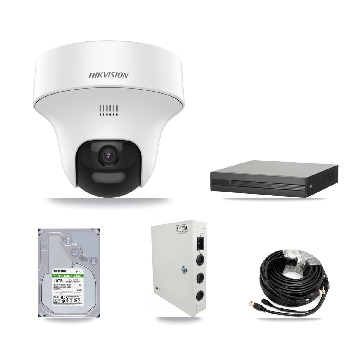 Hikvision 16-Channel 5MP CCTV Kit — 16 DS-2CE70K0T Turret Cameras + 10TB Recording (XVR-3116HS Recorder) - Image 1