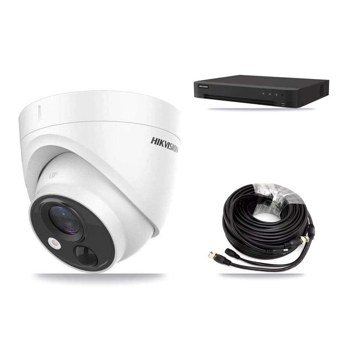 Hikvision 16-Channel 5MP CCTV Kit — 6 DS-2CE71H0T Turret Cameras + 8TB Recording (IDS-7216HQHI Recorder) - Image 1