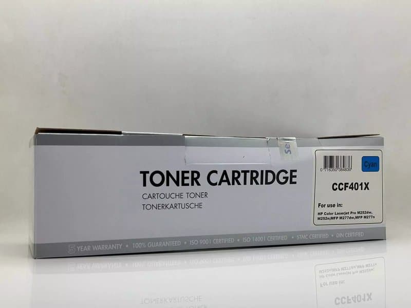 Lot of 201X Cyan Toner Cartridges - Compatible with HP LaserJet CCF401X