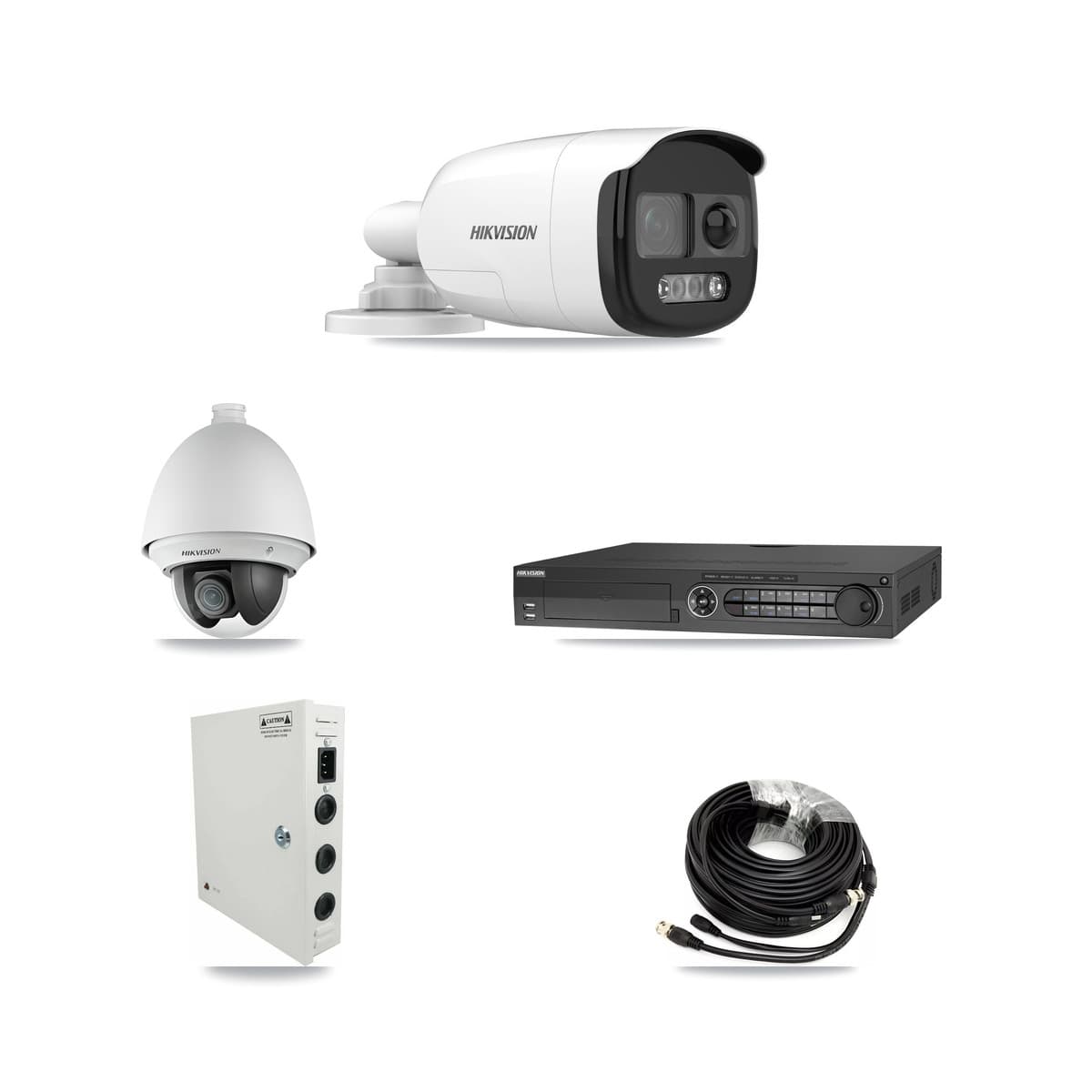 Hikvision 32-Channel 2MP – 5MP CCTV Kit — 1 DS-2AE4225T 2MP PTZ + 20 DS-2CE12KF3T 5MP Bullet Cameras + 3× 8TB Recording - Image 1
