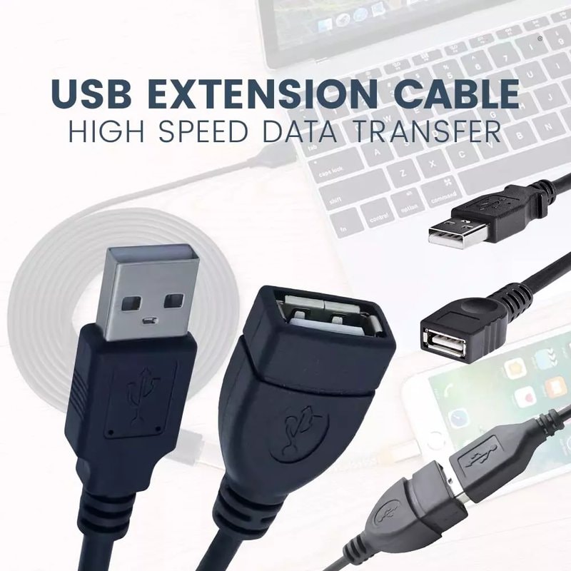 5M USB Extension Cable - High-Speed 2.0 A Male to Female