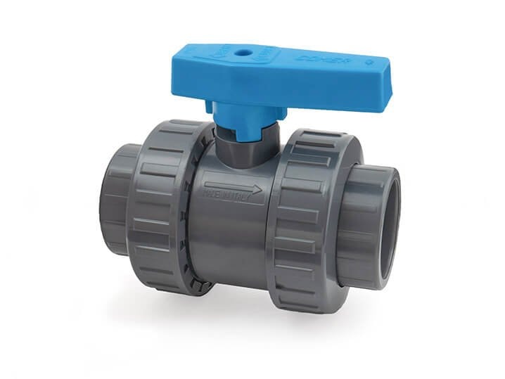 1 1/2" Comer Economy Valve - Double Union PVC Ball Valve EPDM O-Rings - PVC Ball Valve Socket (EPDM) 1½"