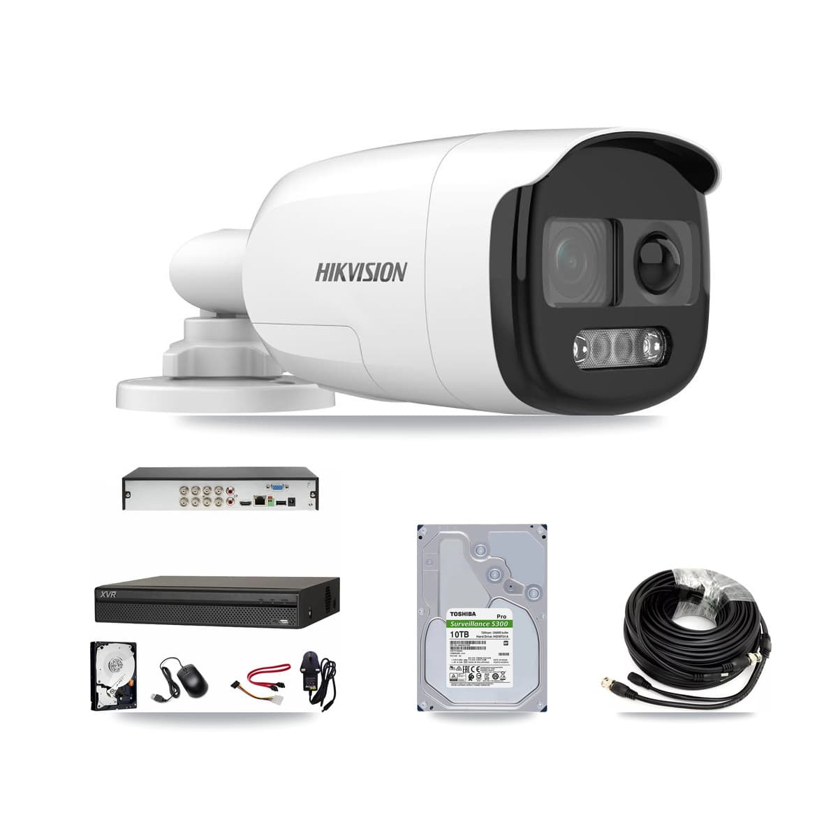 Hikvision & Dahua 8-Channel 5MP CCTV Kit — 6 Bullet Cameras + 10TB Recording - Image 1