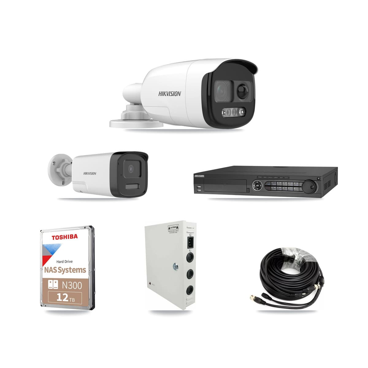 Hikvision 32-Channel 5MP CCTV Kit — 26 DS-2CE12KF3T + 1 DS-2CE17K0T Bullet Cameras + 3× 12TB Recording - Image 1