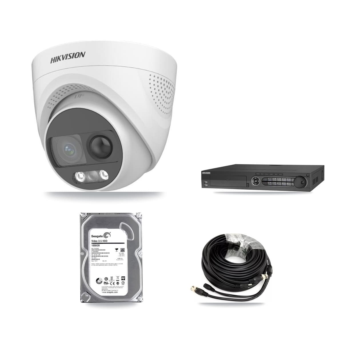 Hikvision 32-Channel 5MP CCTV Kit — 1 DS-2CE72KF3T Turret Camera + 1TB Recording (IDS-7332HUHI Recorder) - Image 1