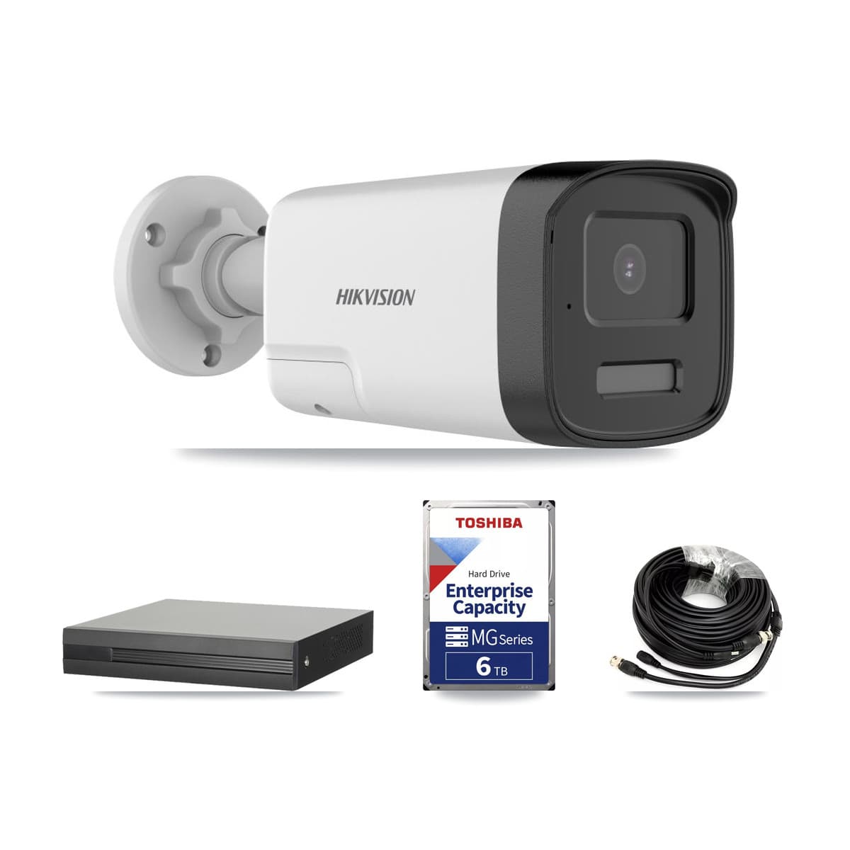 Hikvision 16-Channel 5MP CCTV Kit — 4 DS-2CE17K0T Bullet Cameras + 6TB Recording - Image 1