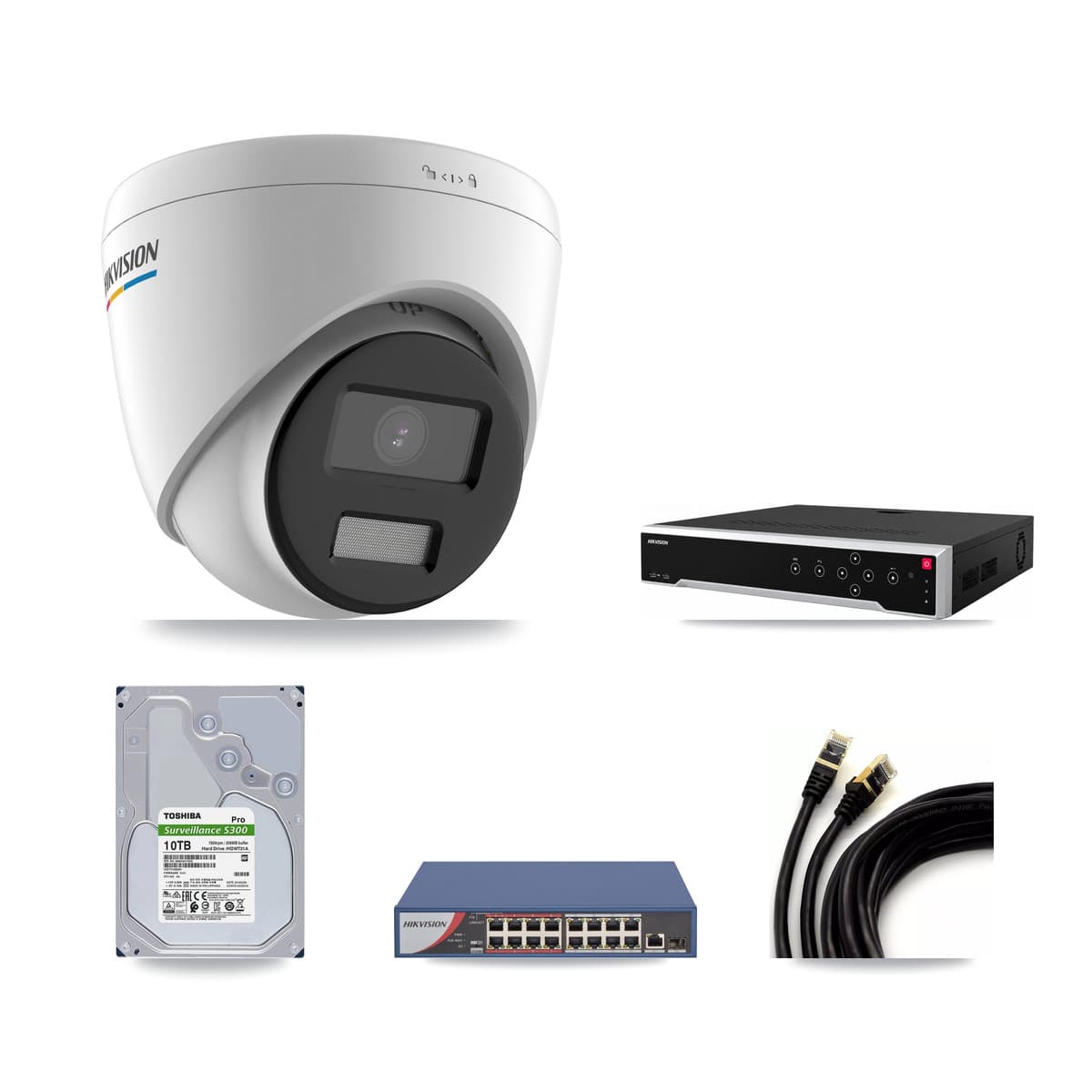 Hikvision 32-Channel 2MP CCTV Kit — 32 Turret Cameras + 2× 10TB Recording - Image 1