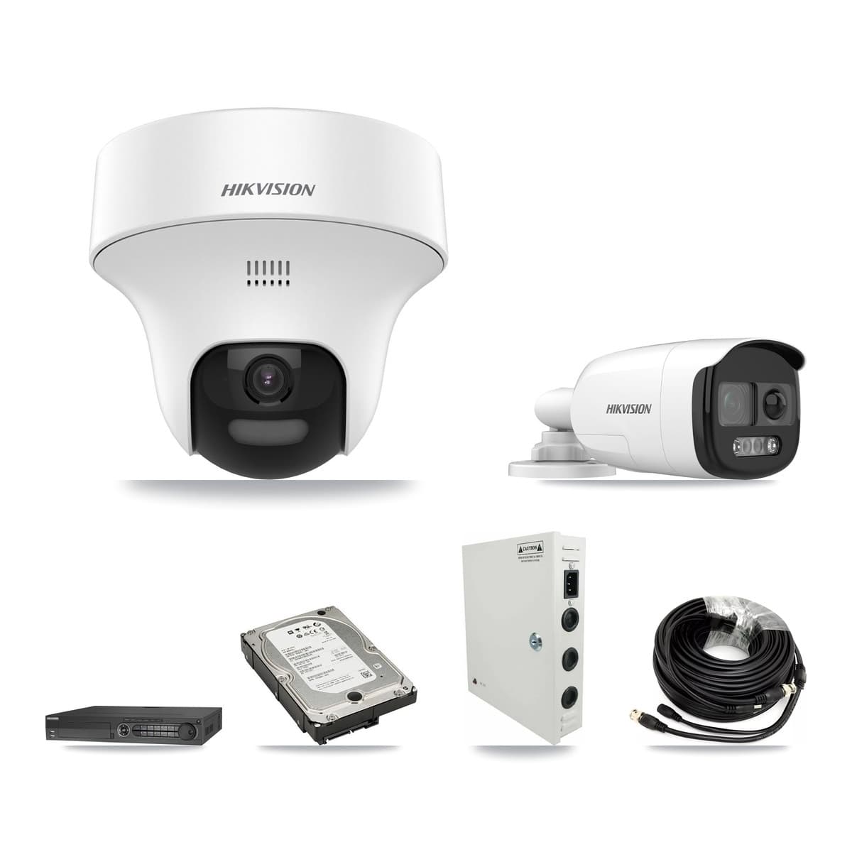 Hikvision 32-Channel 5MP CCTV Kit — 1 Bullet + 10 Turret Cameras + 3× 5TB Recording - Image 1