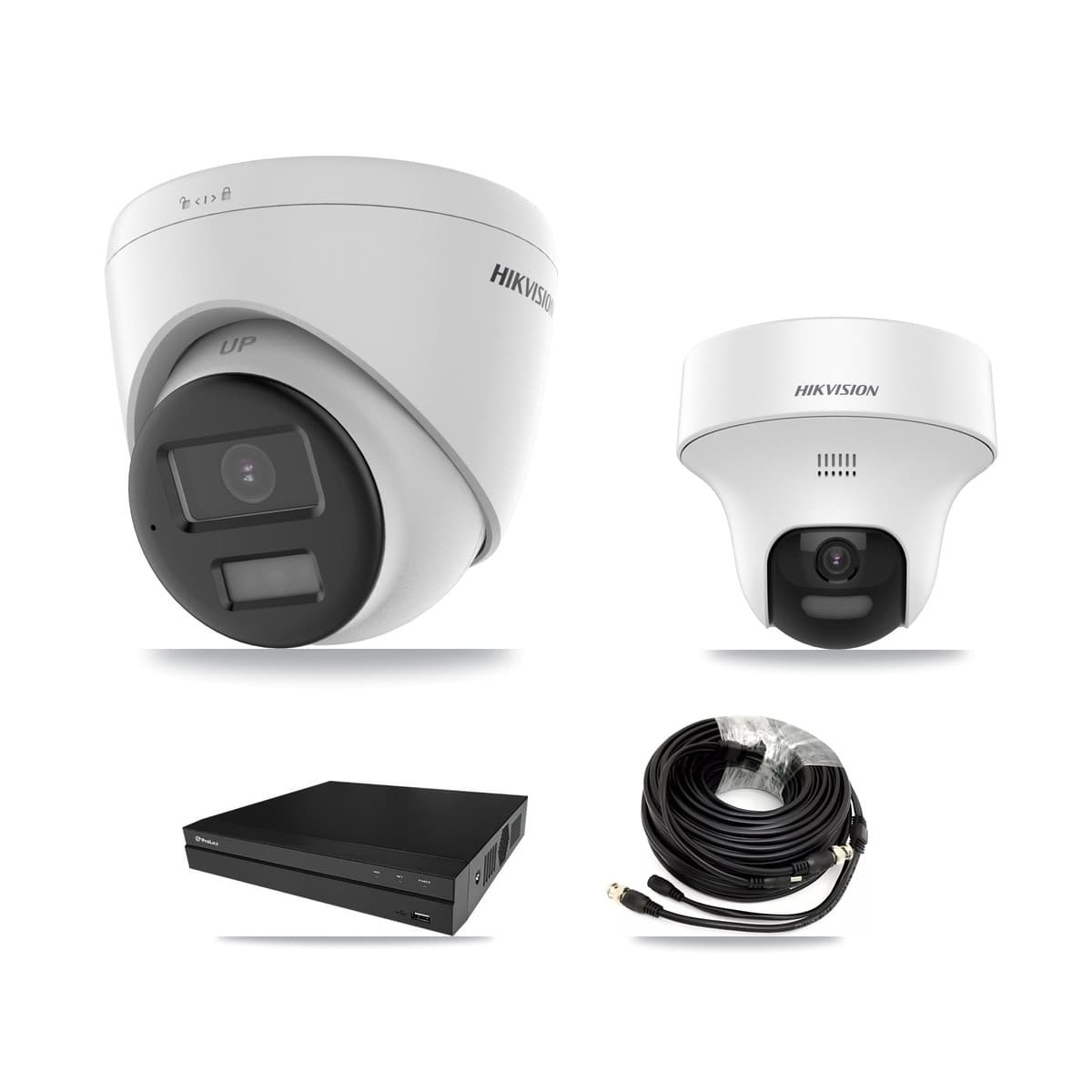 Hikvision & Prolux 8-Channel 5MP CCTV Kit — 2 DS-2CE70K0T + 4 DS-2CE78K0T Turret Cameras + 8TB Recording - Image 1