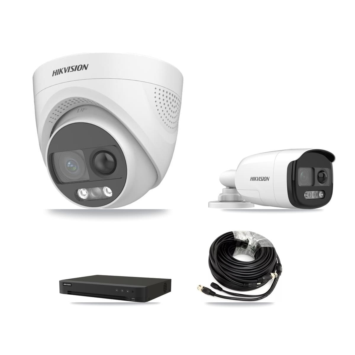 Hikvision 16-Channel 5MP CCTV Kit — 2 DS-2CE12KF3T Bullet + 4 DS-2CE72KF3T Turret Cameras + 8TB Recording (IDS-7216HQHI Recorder) - Image 1